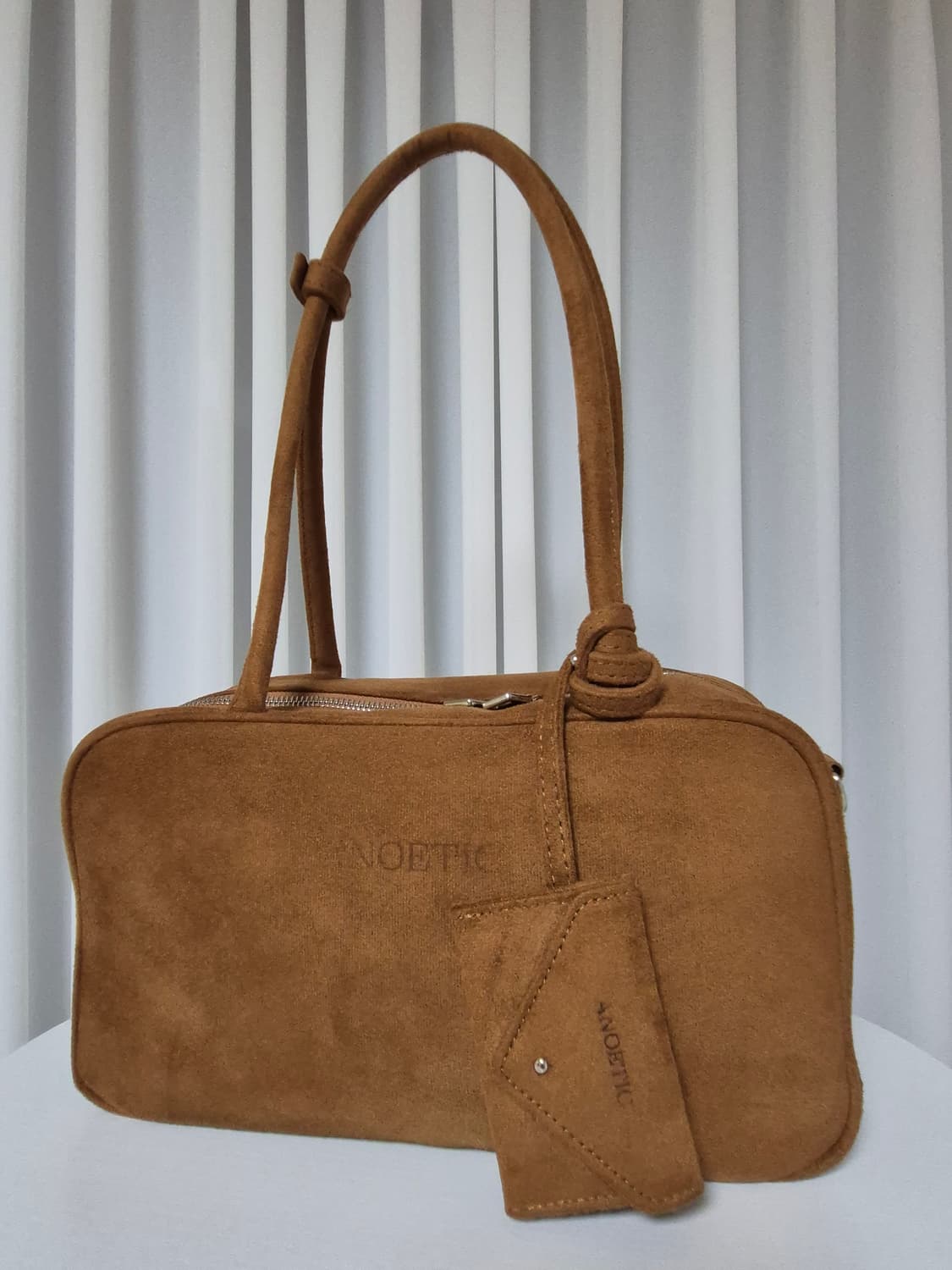 ANOETIC 아노에틱 스웨이드 토트백/숄더백/with 카드케이스 카라멜 상품이미지8