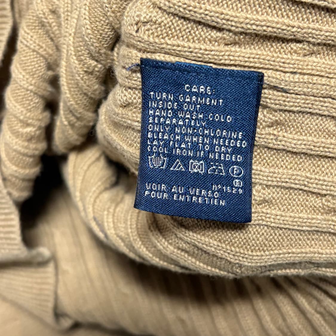 L 폴로랄프로렌 여성용 케이블 라운드넥 가디건  상품이미지5