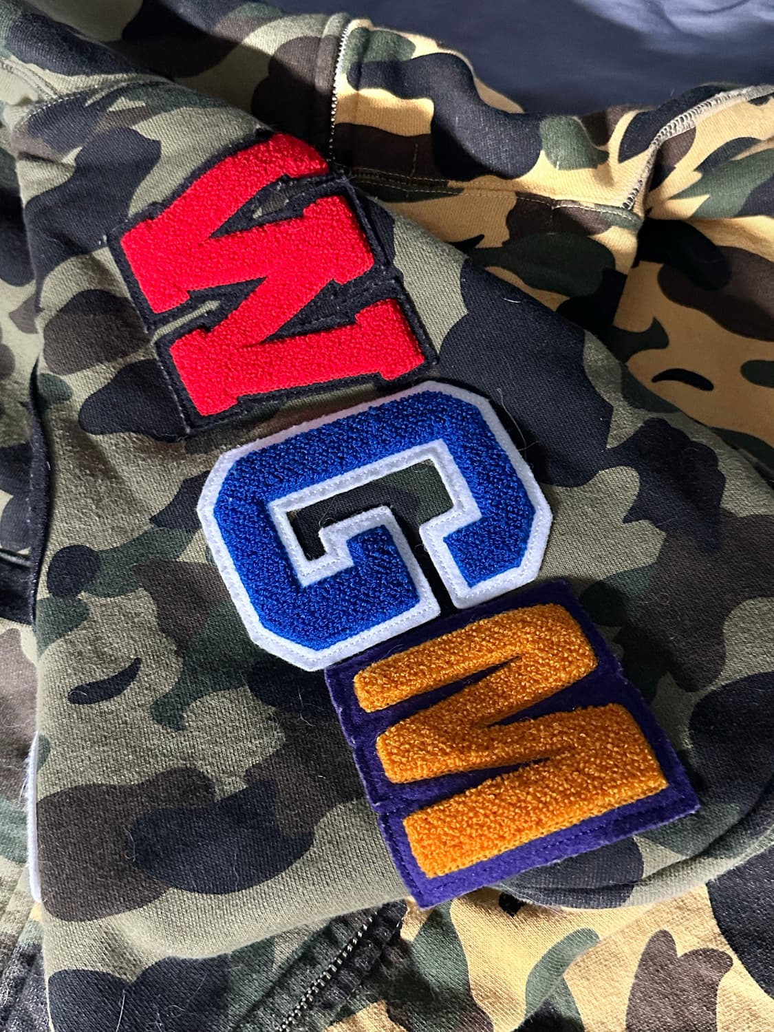 베이프 카모 아수라 샤크후드집업 판매합니다! 상품이미지5