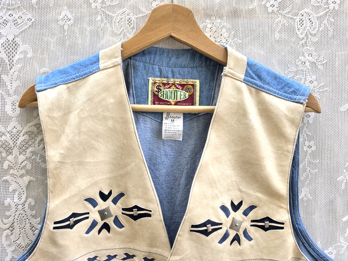 90s Shooter 웨스턴 가죽 베스트 상품이미지2