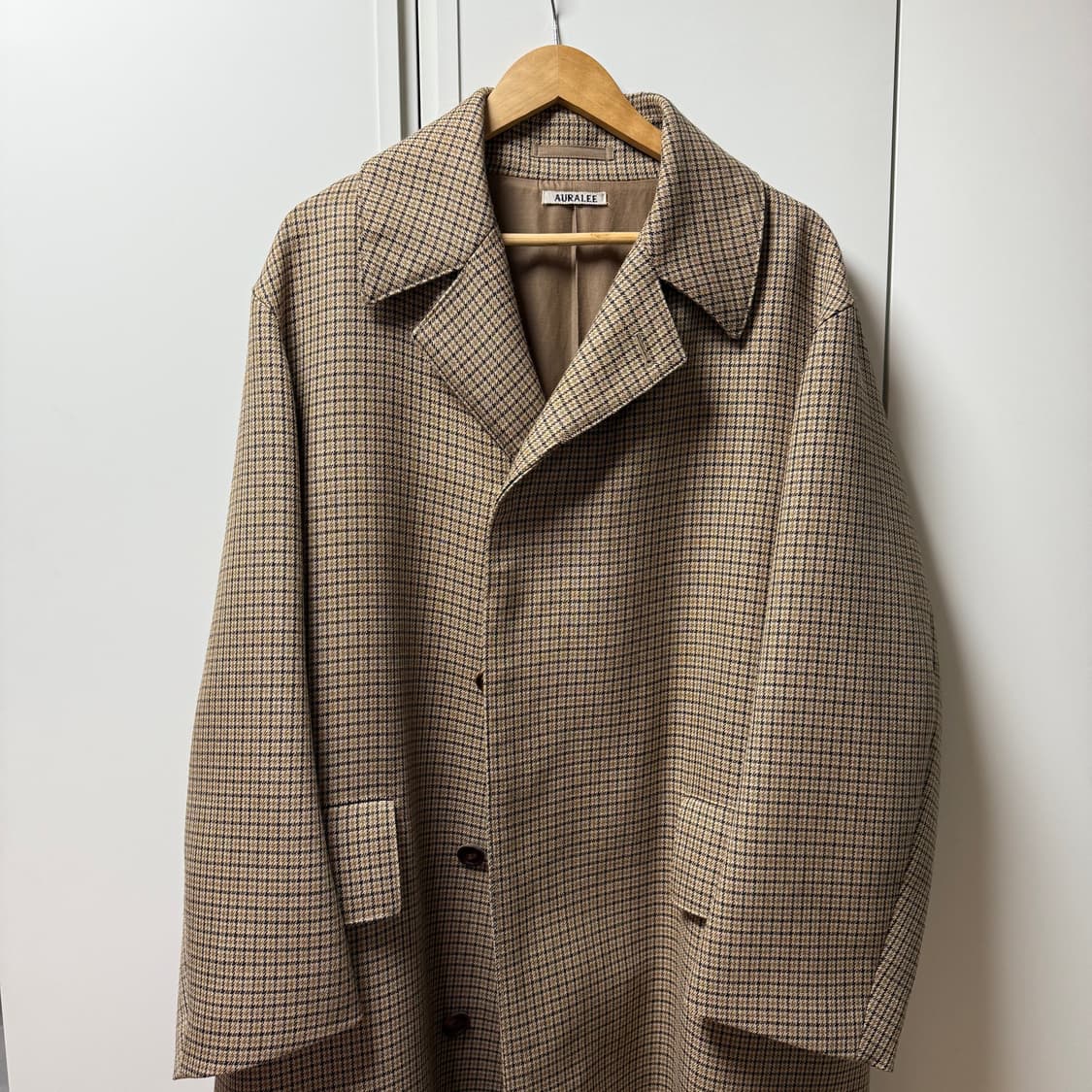 오라리 더블페이스 체크 코트 4 상품이미지1