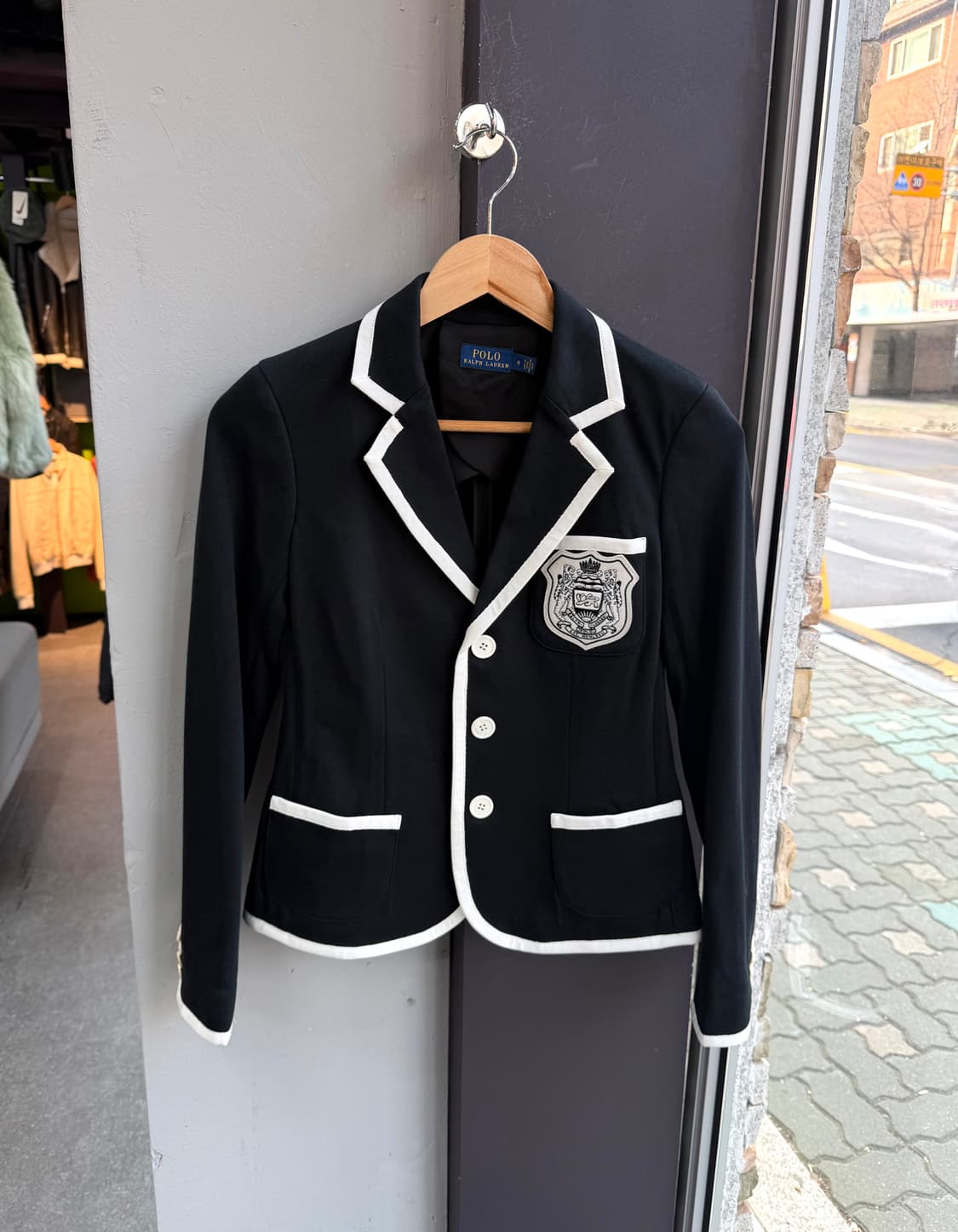 0/ 폴로랄프로렌 파이핑 자수로고 블레이저 자켓 상품이미지3