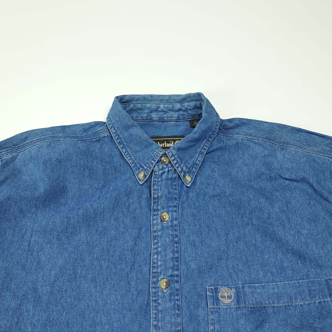 CL622 M 팀버랜드 90s 홍콩판 코튼 버튼다운 데님셔츠 남방 상품이미지2