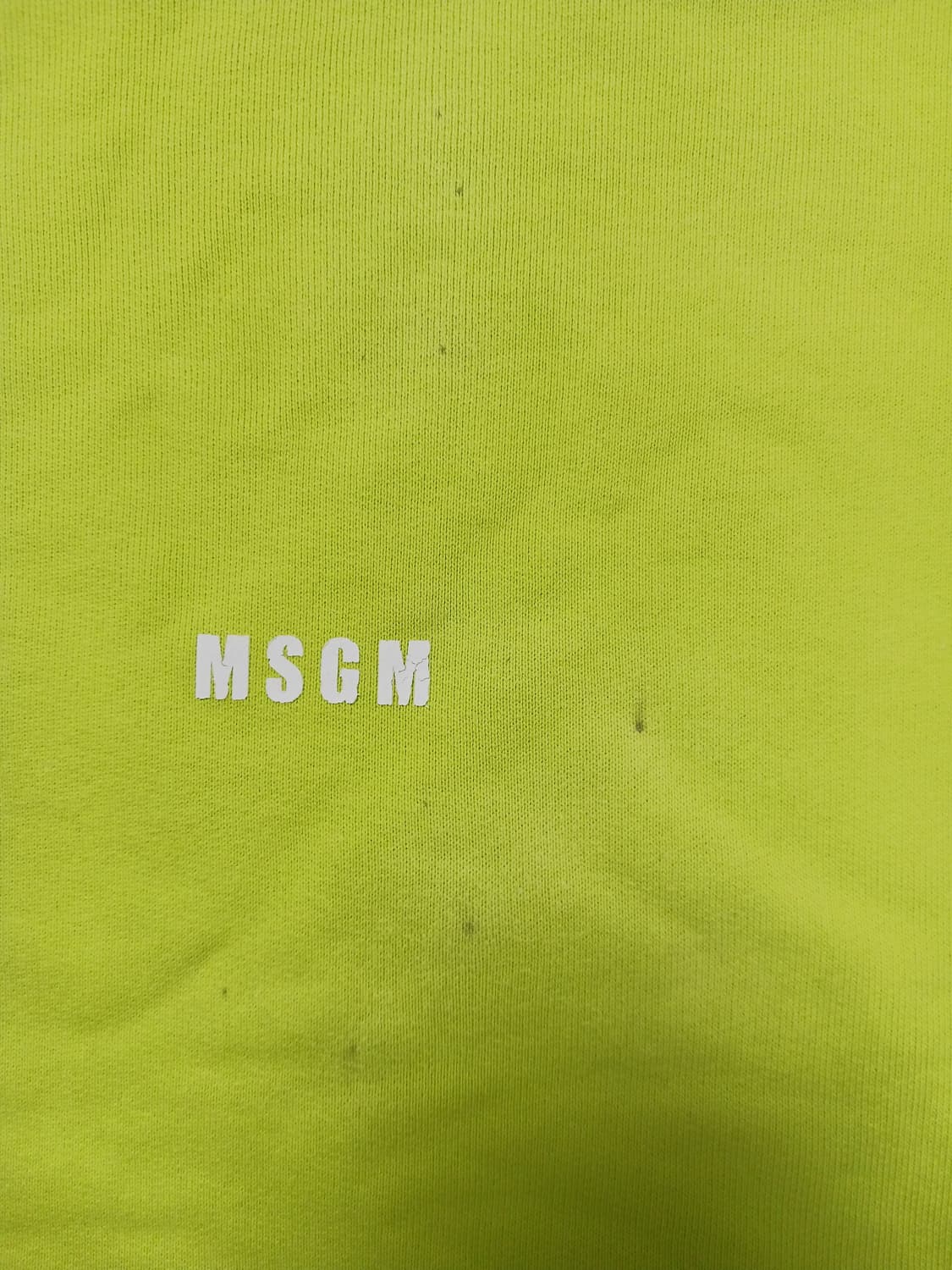 [L] MSGM 밀라노 형광 라임 맨투맨 티셔츠 상품이미지10