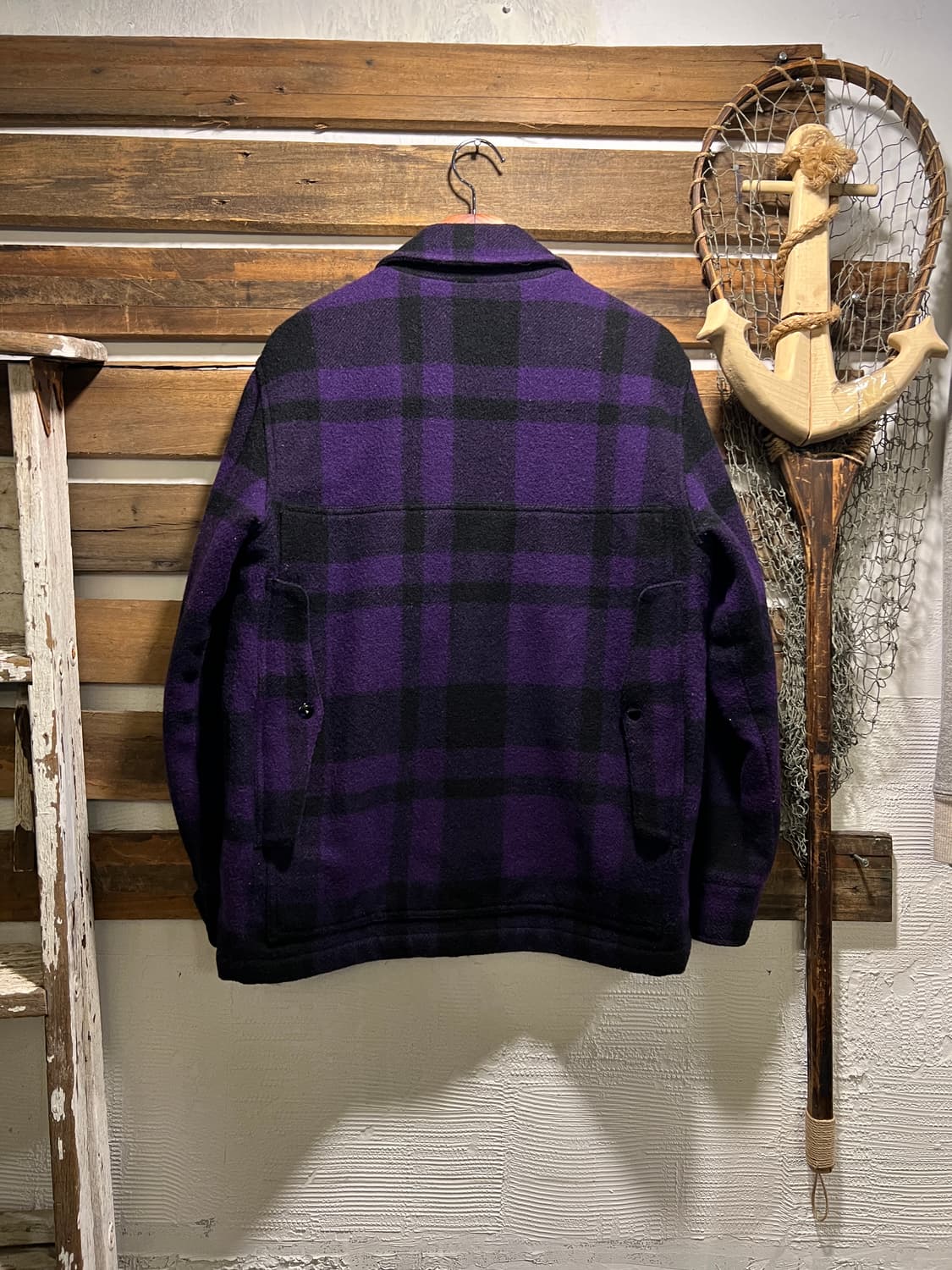 [M]JPN 빈티지 퍼플 타탄체크 울 헌팅 크루저 자켓 상품이미지9