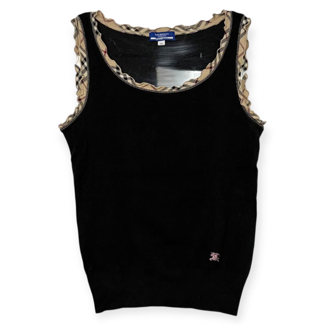 버버리 로고 체크 슬리브리스 나시 민소매 티셔츠 상품이미지1