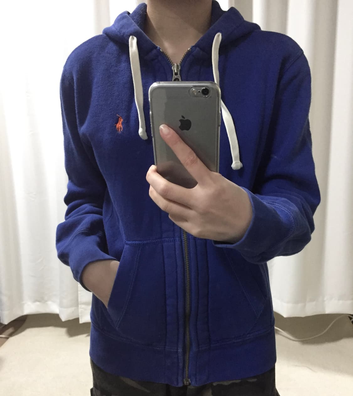 폴로 랄프로렌 블루 후드집업 상품이미지1