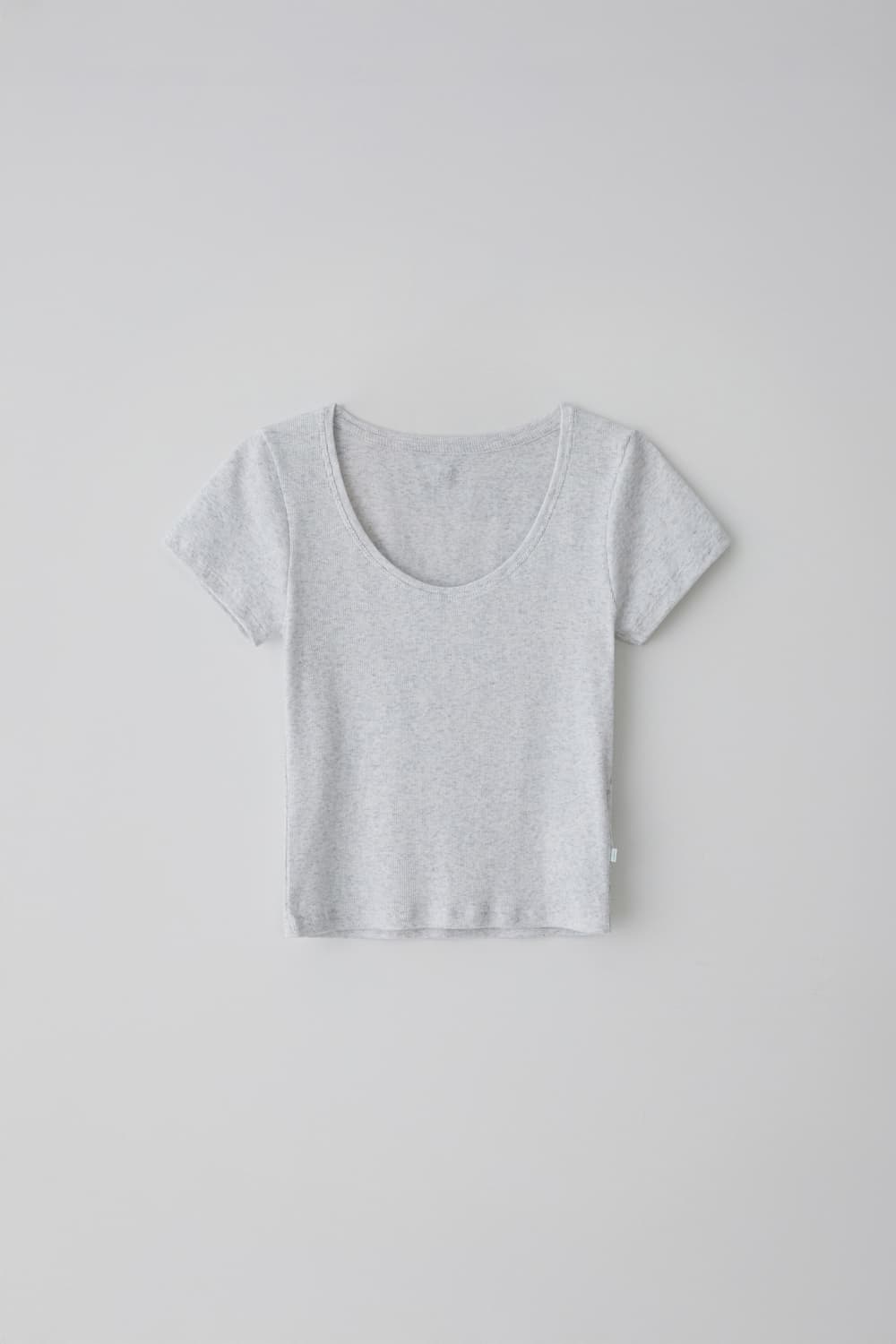 타낫 soft line ribbon t-shirt 멜란지 화이트 상품이미지3