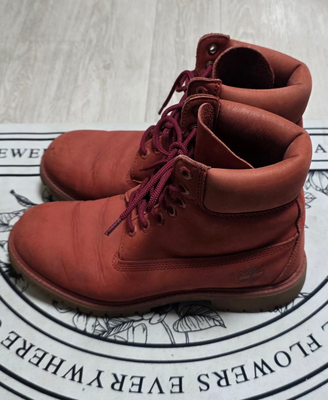 [255~260]팀버랜드 6인치 워터프루프 레드 부츠 상품이미지1