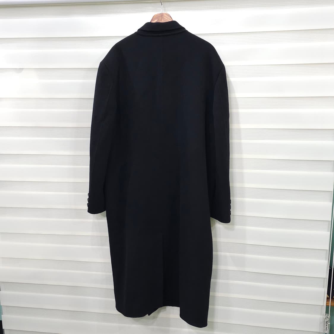 JAPAN 빈티지 캐시미어 울 블랙 롱 코트- XL-XXL 상품이미지6