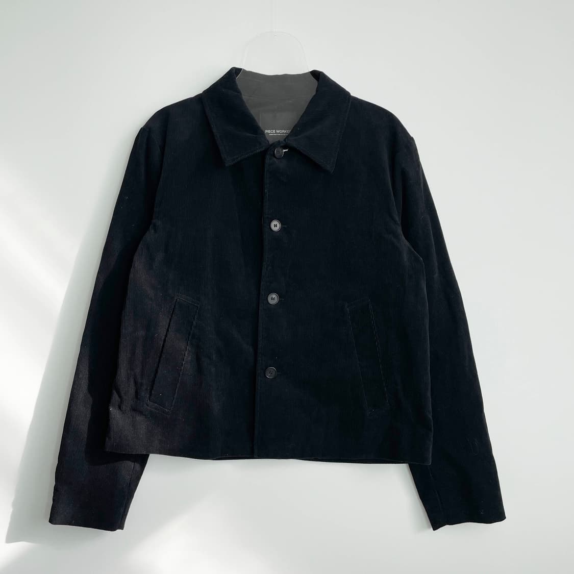 F2 피스워커(PIECE WORKER) 블랙 코듀로이 자켓 M사이즈 상품이미지1