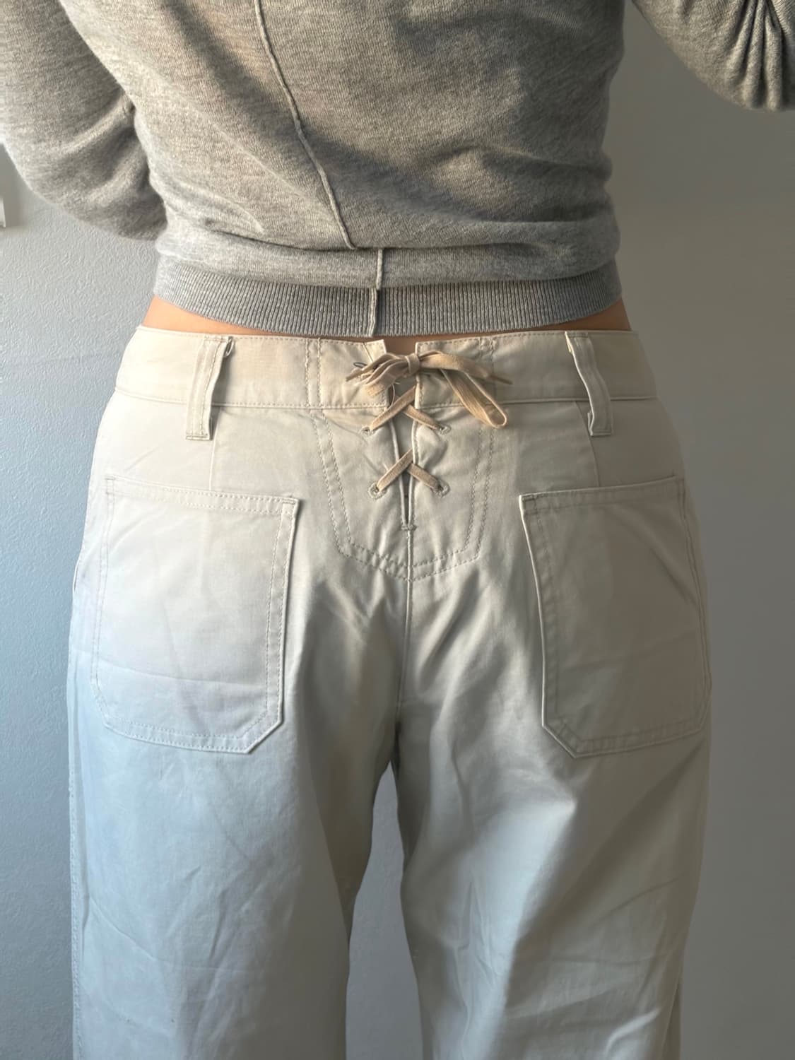 세미 로우라이즈 팬츠 (허리 포인트 있음) 상품이미지4