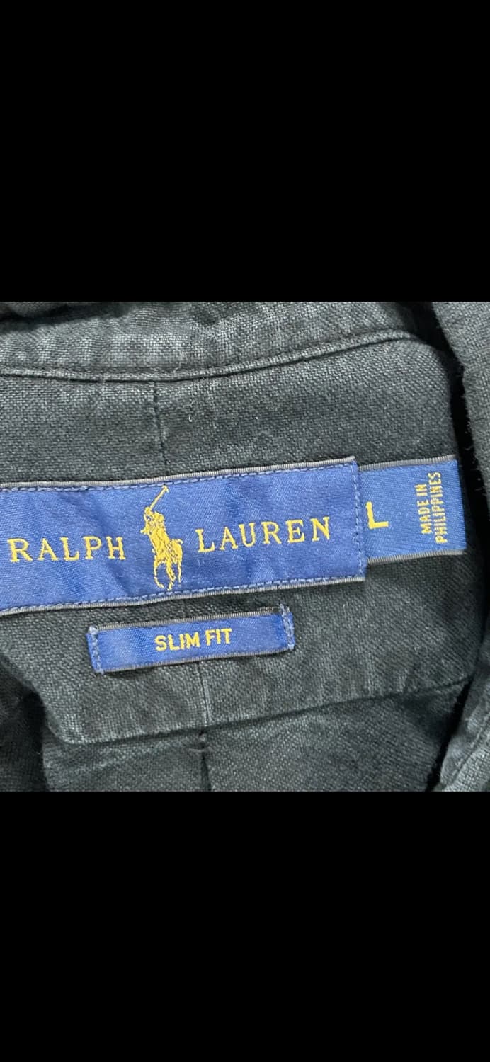 랄프로렌 남성솔리드셔츠 남방 블랙 L 상품이미지4