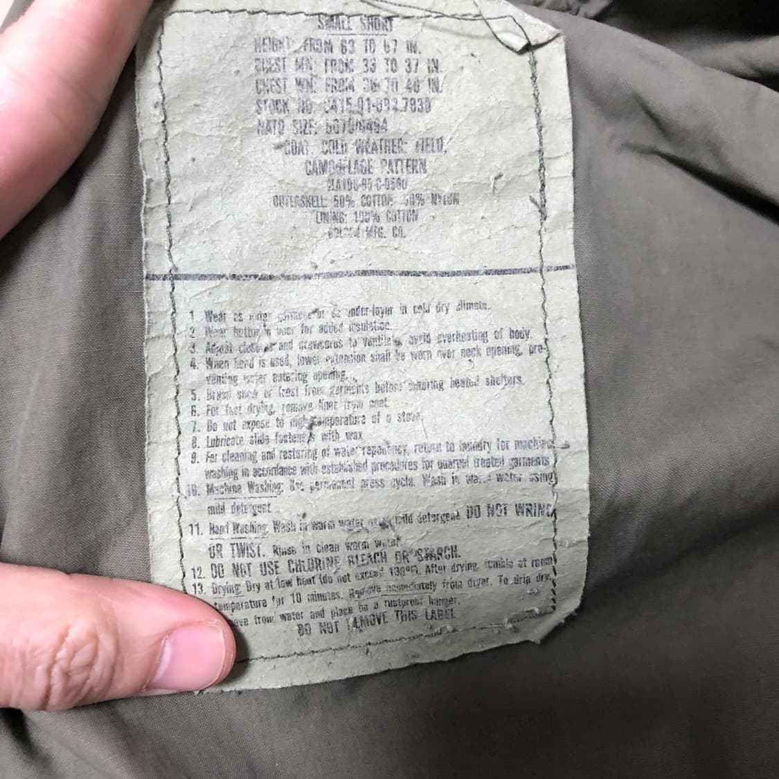 (S-R) 미군 US ARMY 우드랜드 필드자켓 M-65 야상 상품이미지4