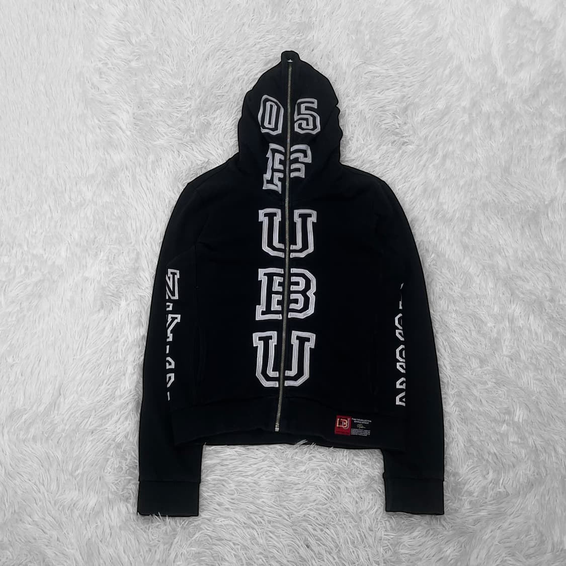 후부 Fubu 스펠 로고 풀 후드집업 블랙 상품이미지2