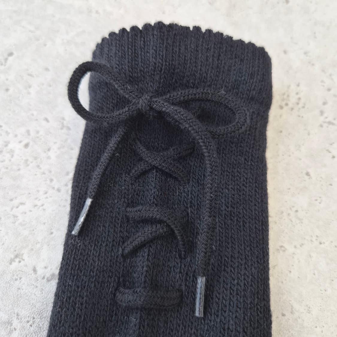 블랙 크로스끈 리본 니삭스 롱양말 상품이미지2