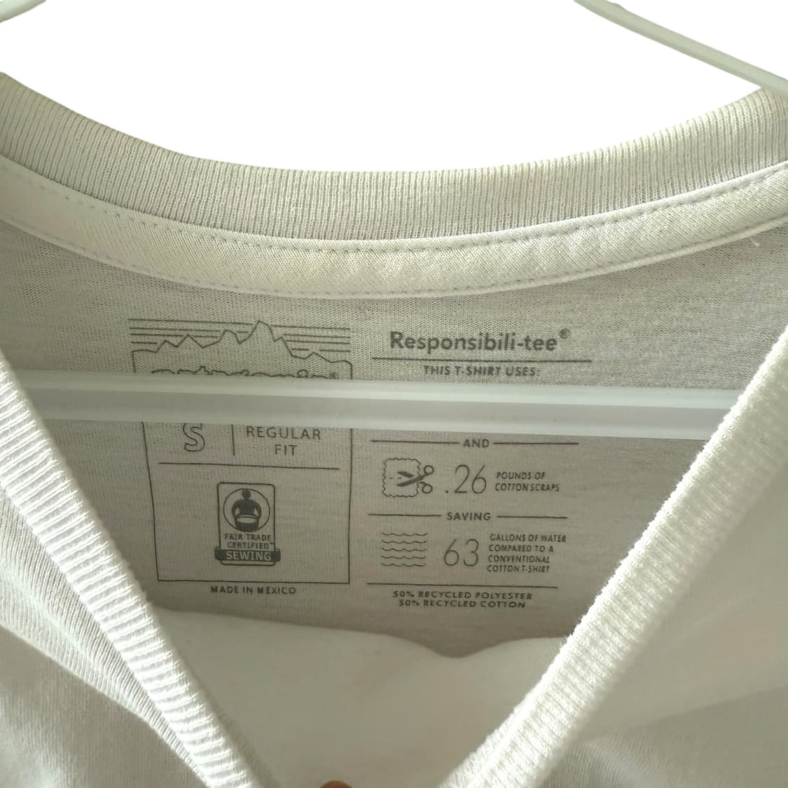 [S] 파타고니아 화이트 반팔 상품이미지5