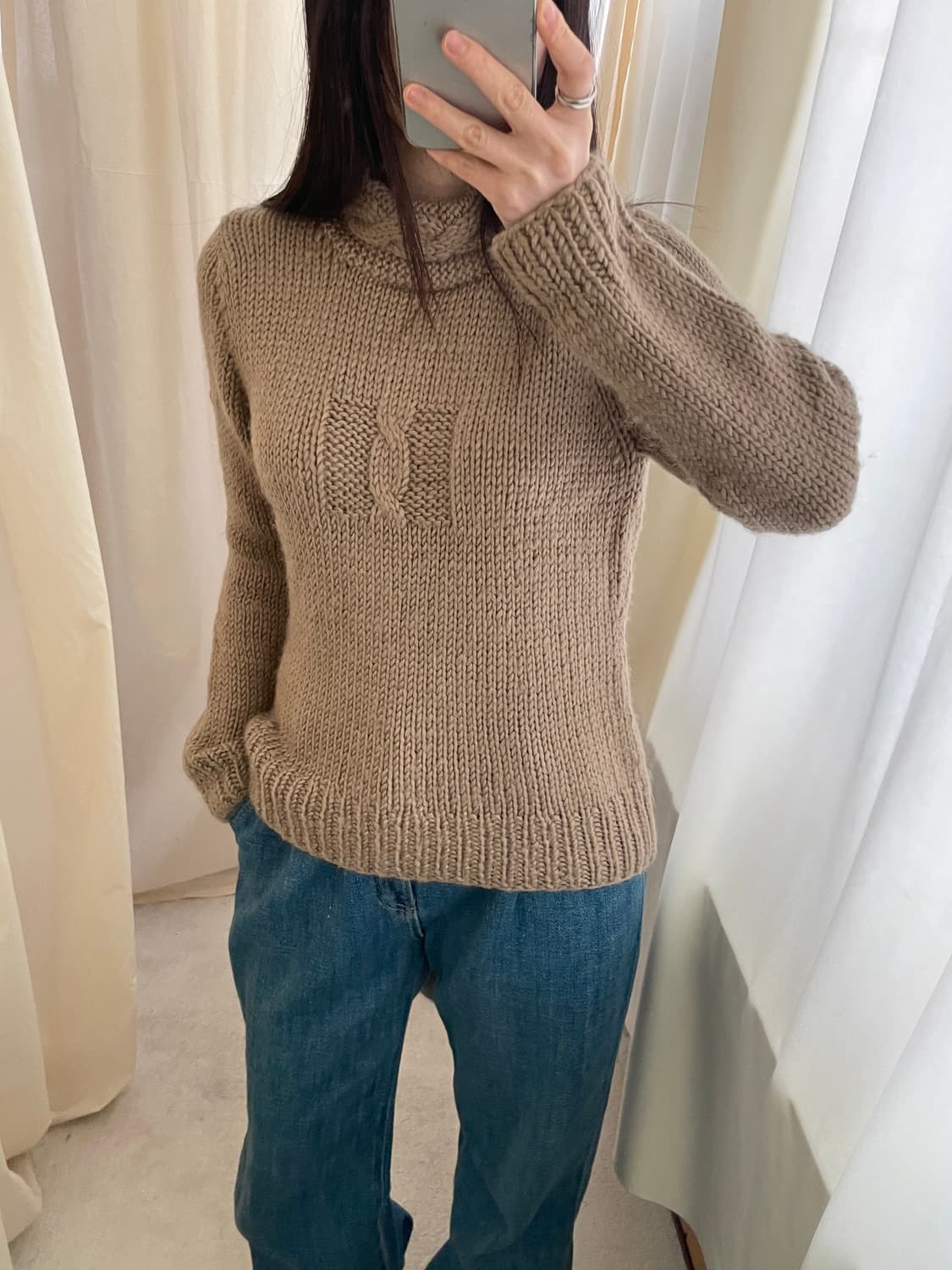 vintage brown twist neck knit 상품이미지9