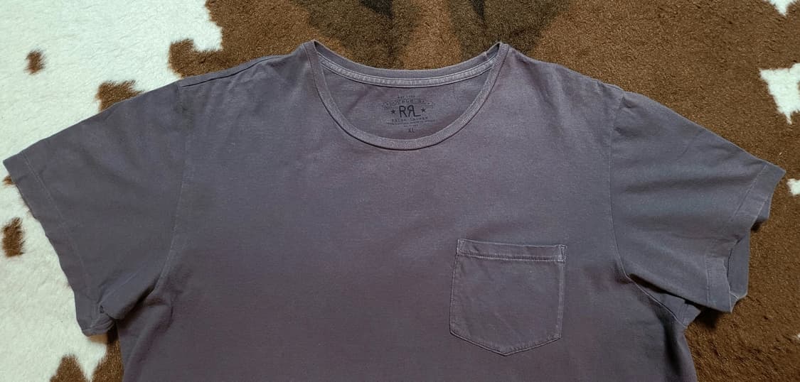 RRL 남성용 그레이 반팔티(XL) 상품이미지4