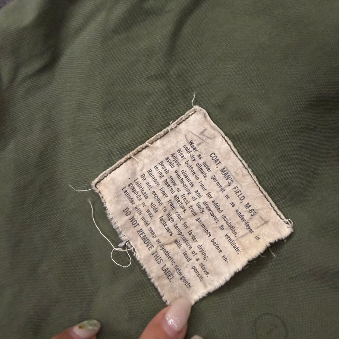 [정품/S] 67s 알파인더스트리 미군 M-65 필드 자켓 상품이미지6