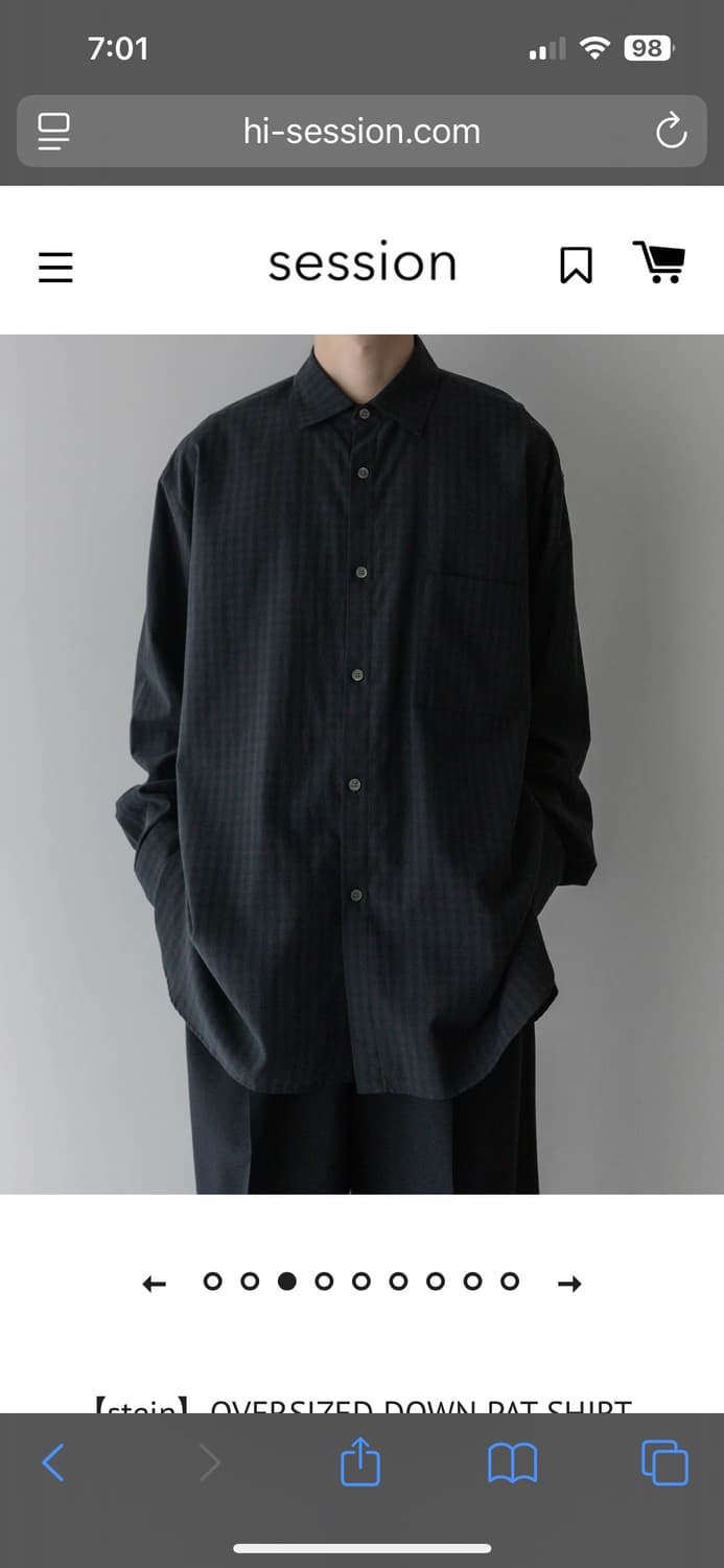 슈타인 24ss 오버사이즈 다운 팻 셔츠 상품이미지1