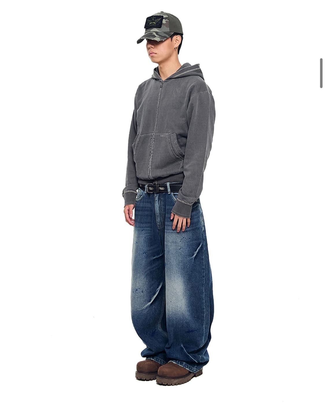 아캄 Paint Washed Denim Pants (Blue) 상품이미지2