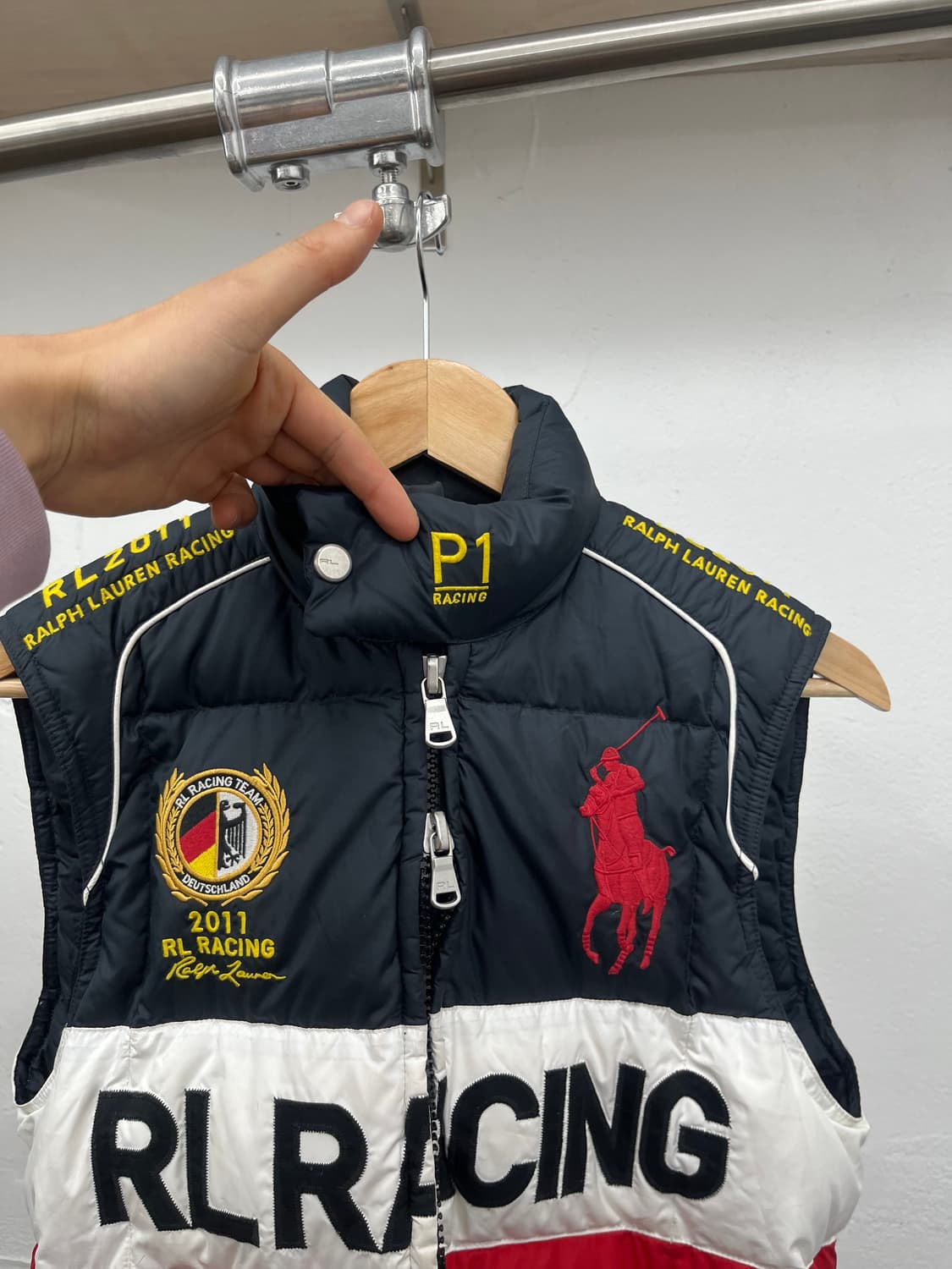 S) POLO RACING 2WAY BIG PONY DOWN VEST 상품이미지3