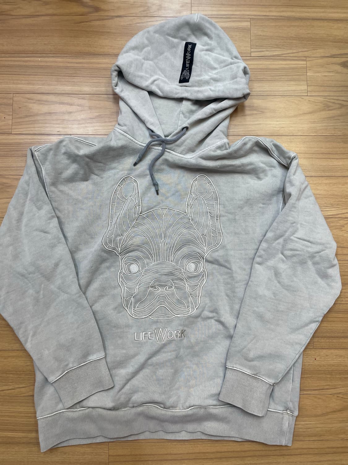 라이프워크 후드티 M 샌드 상품이미지1