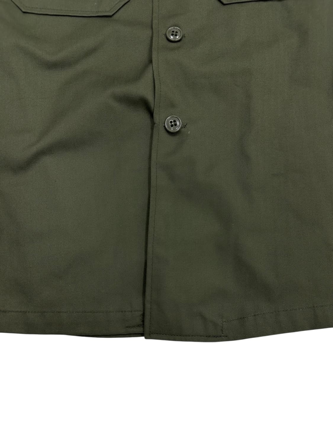 90s 한국군 밀리터리 퍼티그셔츠 카키 (90~95) 상품이미지5