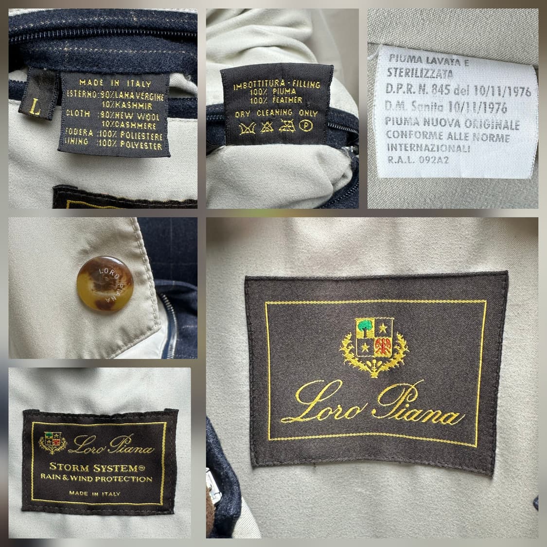 [최종가격] 로로피아나 울 캐시미어 구스다운 패딩 L(105~110) 상품이미지6