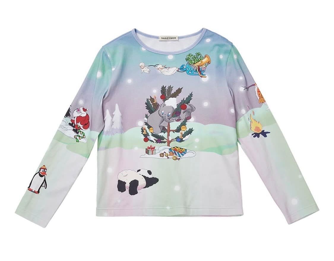 낸시부 Night Tree Sleeve T  [BLUE] - M 상품이미지1