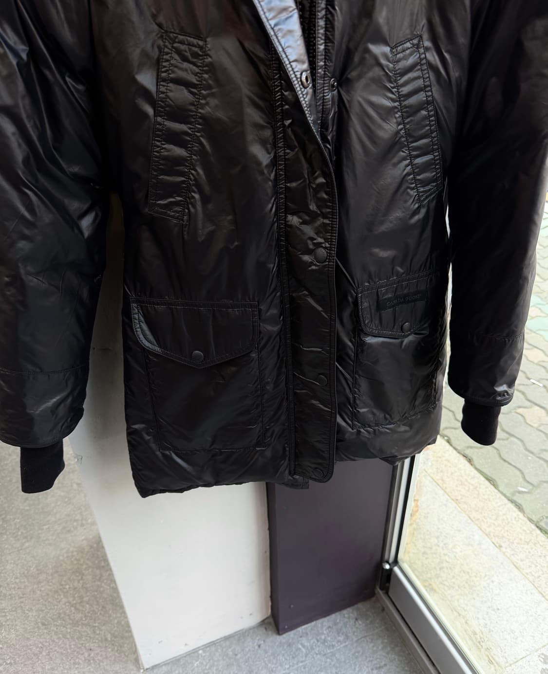 S/ 캐나다구스 블랙라벨 나일론 다운패딩 점퍼 상품이미지5