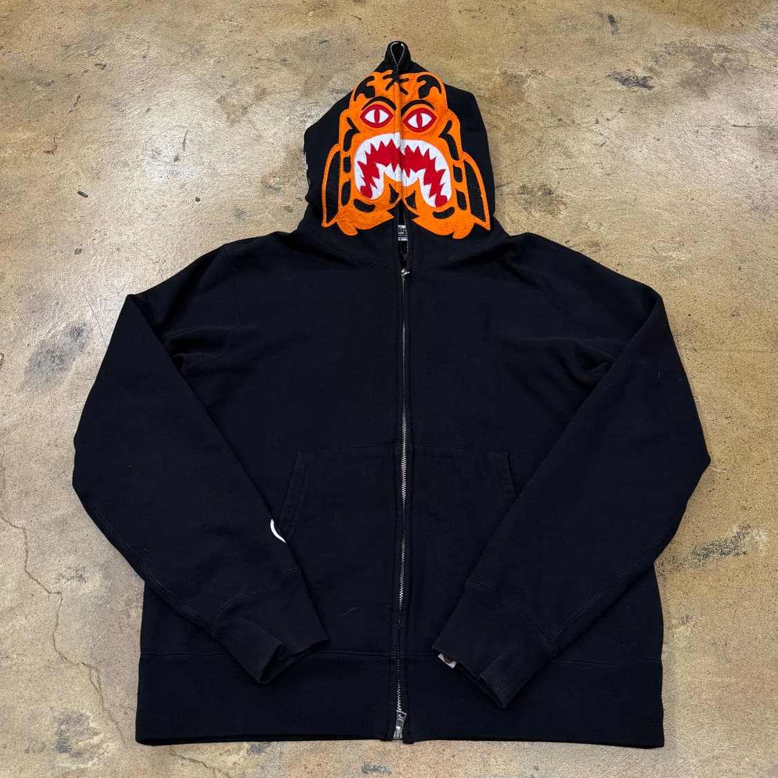 베이프 블랙 타이거 호랑이 풀 후드 집업 상품이미지2