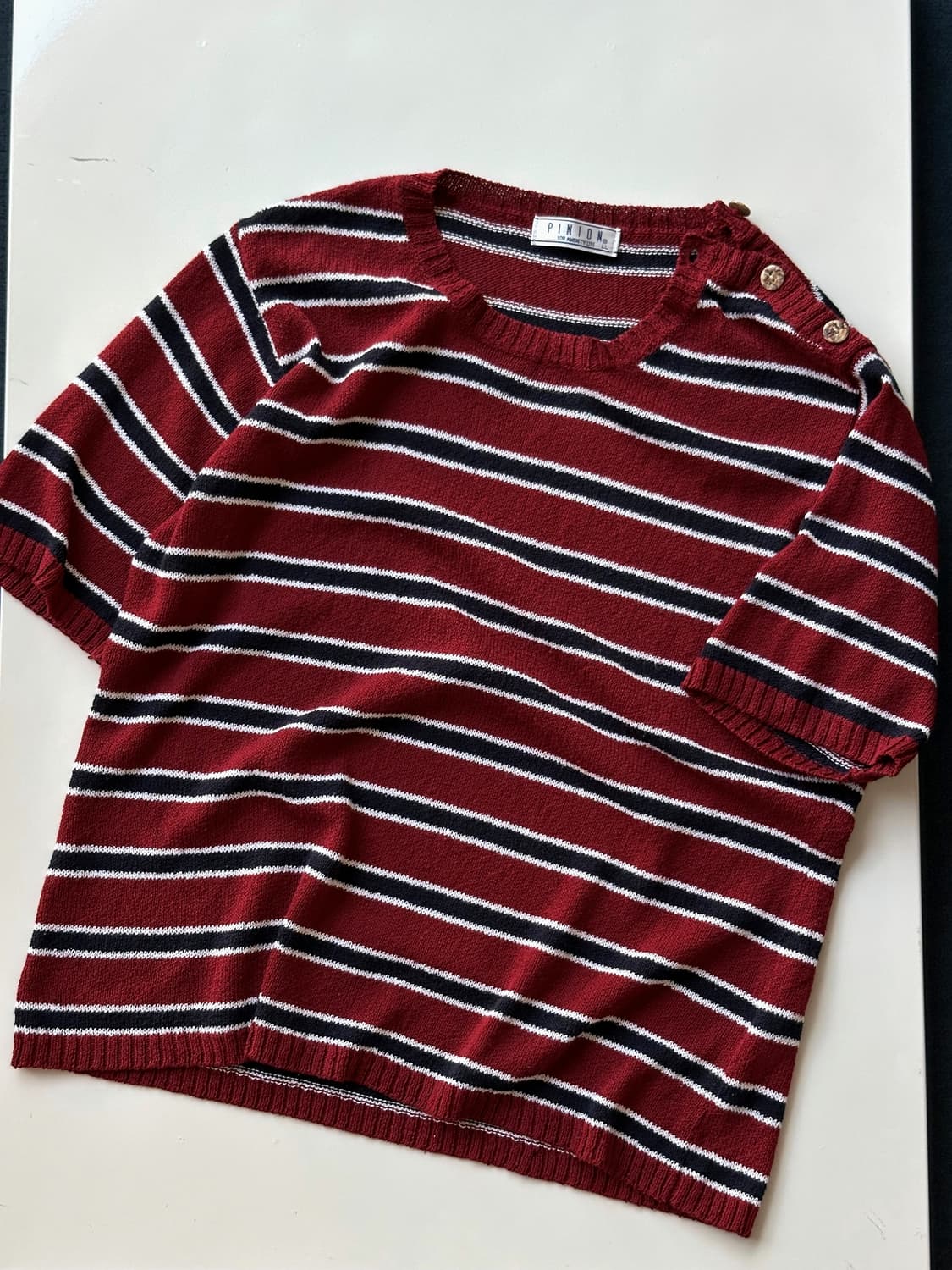 Dry blend side button design knit top 상품이미지3