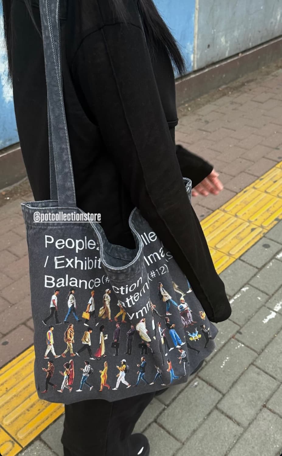 POT Peoples2 Collector Bag Charcoal 에코백 상품이미지2