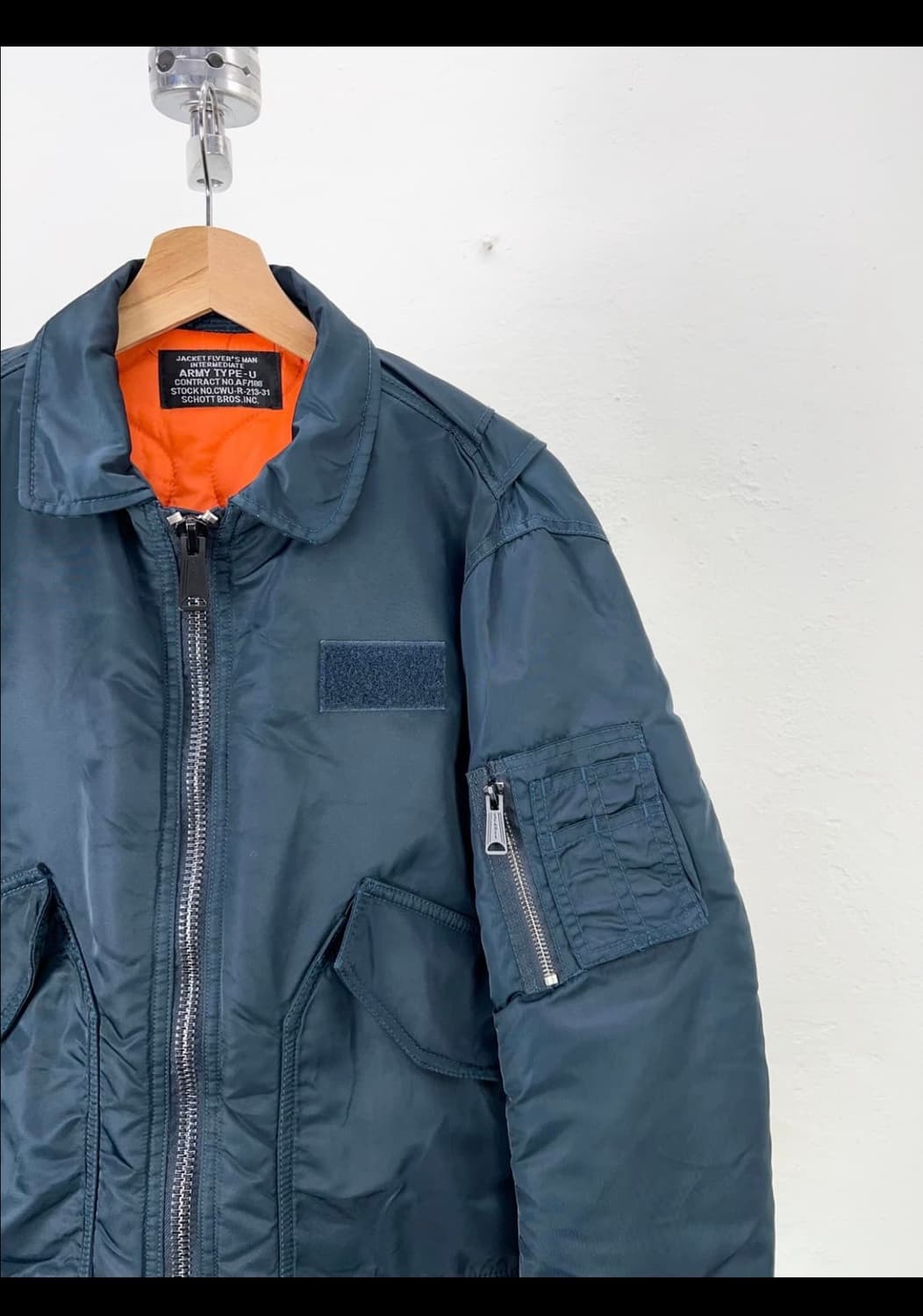 Schott NYC CWU-R 플라이트 점퍼 네이비 S 상품이미지3