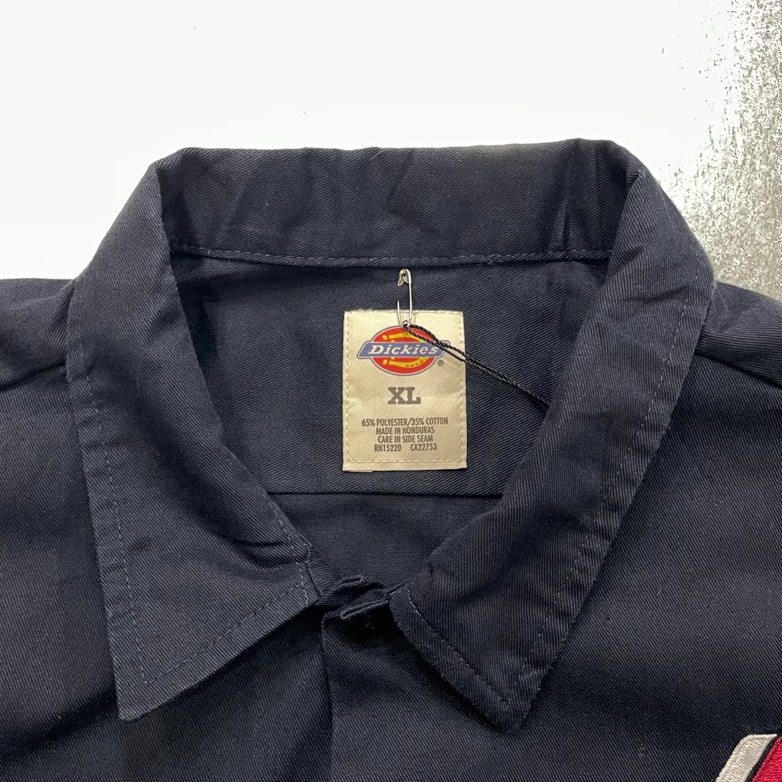 (XL) Dickies 디키즈 반팔 워크 셔츠 패치 네이비 상품이미지9
