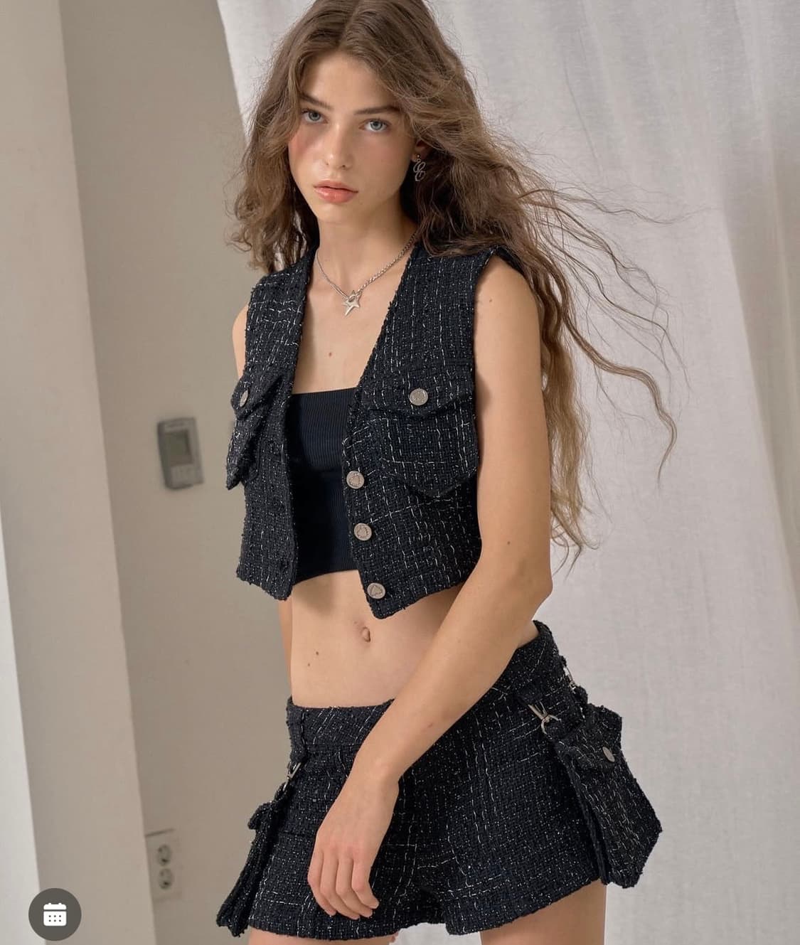 체리퀴리 트위드 셋업 2사이즈 상품이미지5