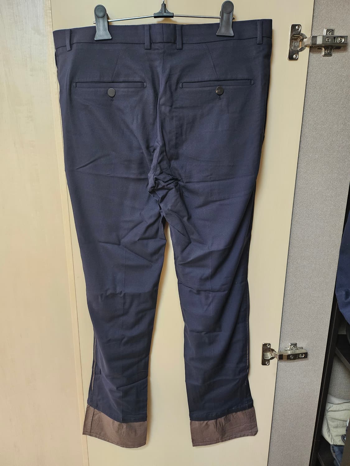 우영미 남성 배색 바지 네이비 34 상품이미지5