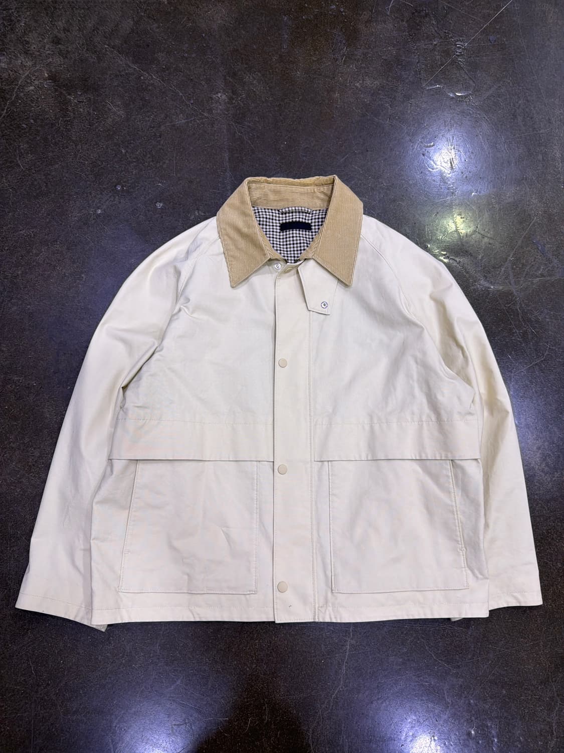 유니클로 쇼츠 유틸리티 블루종 자켓 점퍼 베이지 XL 상품이미지3