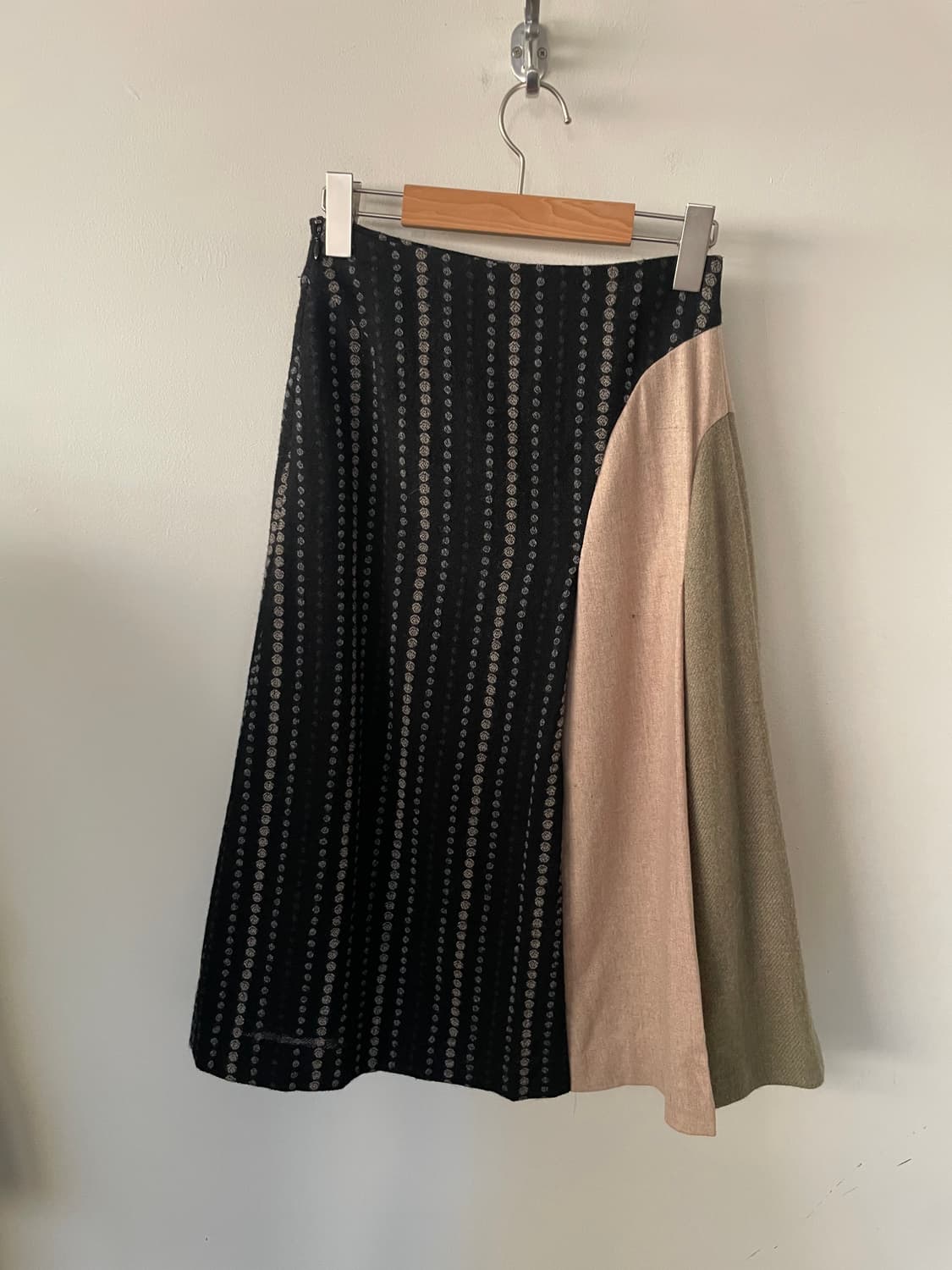 vintage dot pattern flare wool skirt 상품이미지7