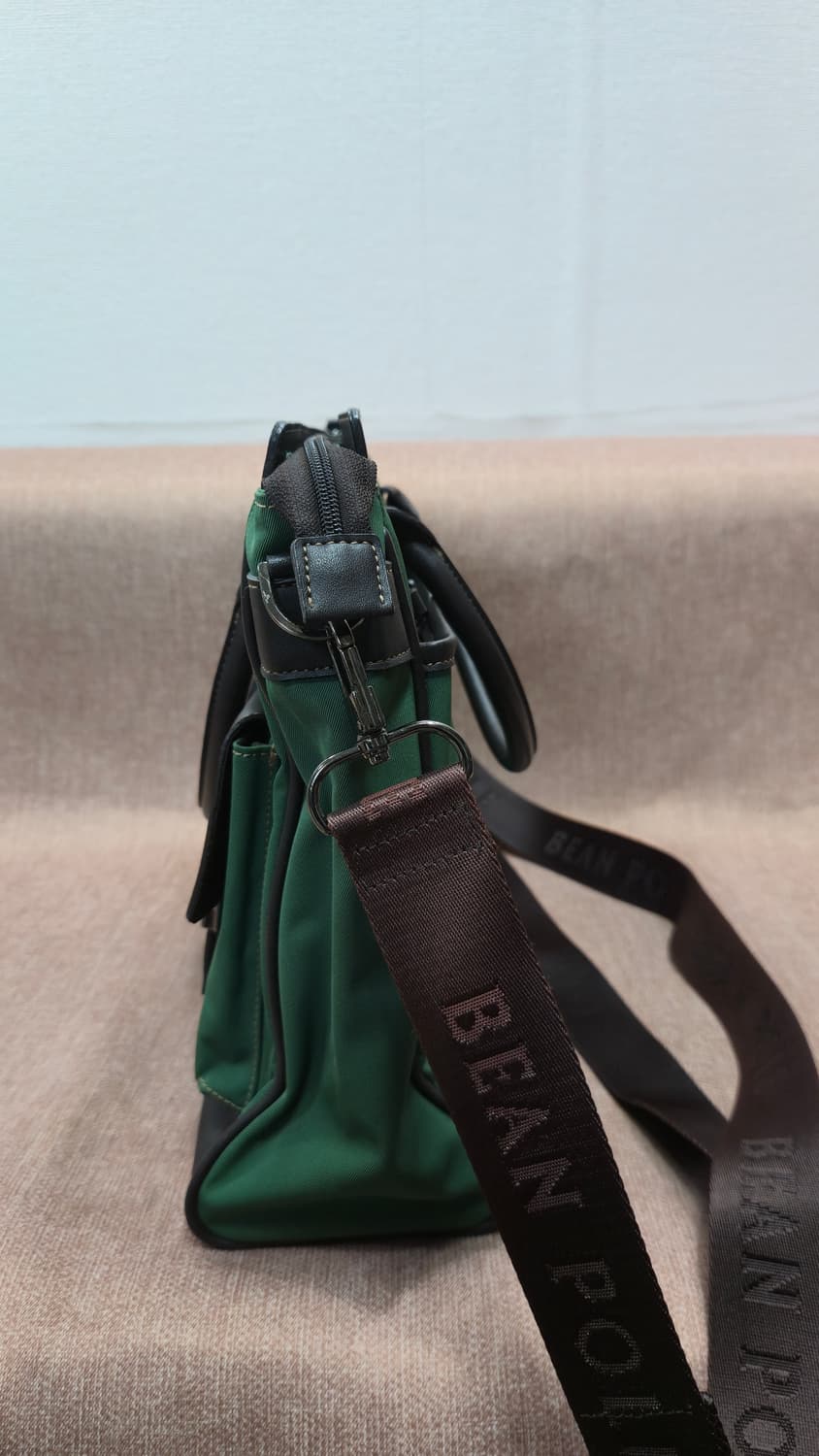 빈폴(BEANPOLE) 브리티시 클래식 나일론+레더 브리프케이스 (그린) 상품이미지4