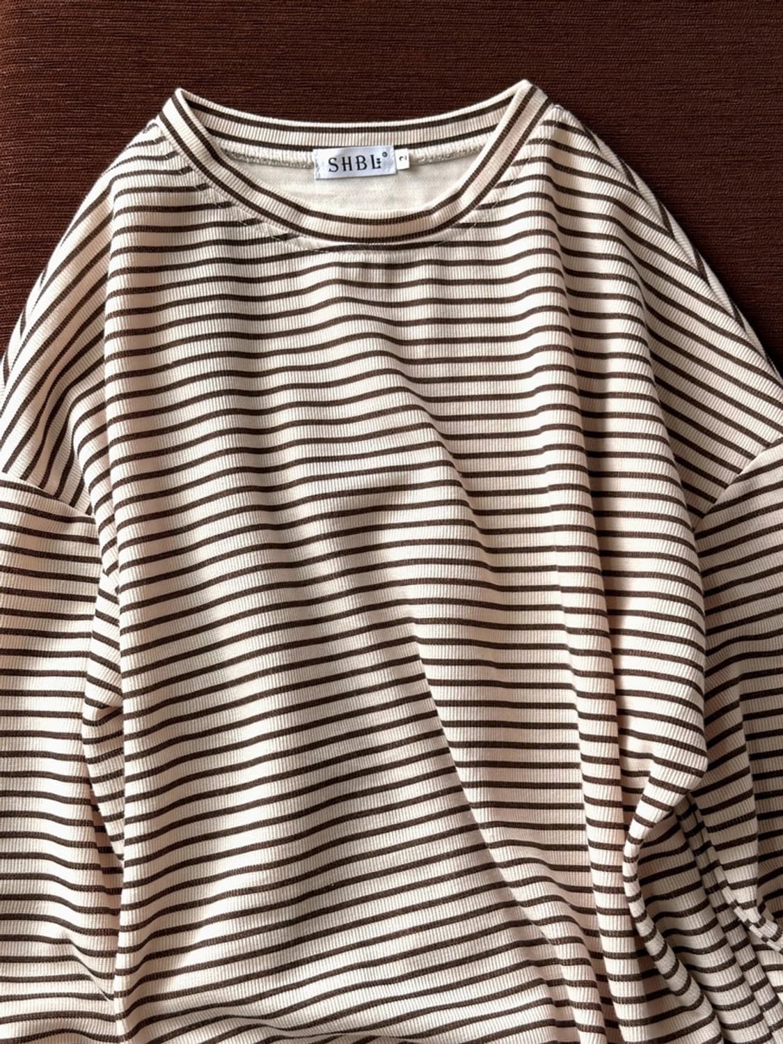 Border stripe design L/S knit top 상품이미지2