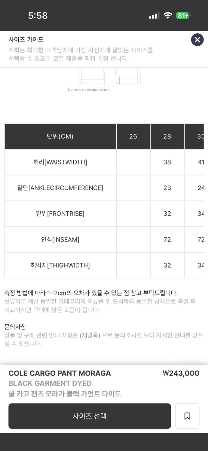 칼하트WIP 콜 카고 팬츠 상품이미지5