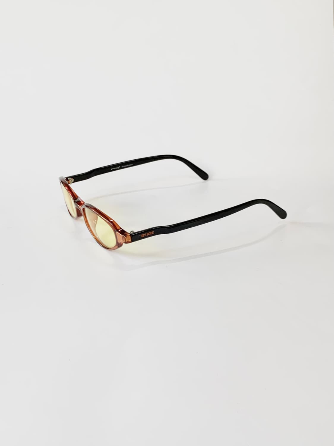 [픽키-654] 옐로 틴트 오벌 선글라스 브라운 클리어 아세테이트 데 상품이미지4