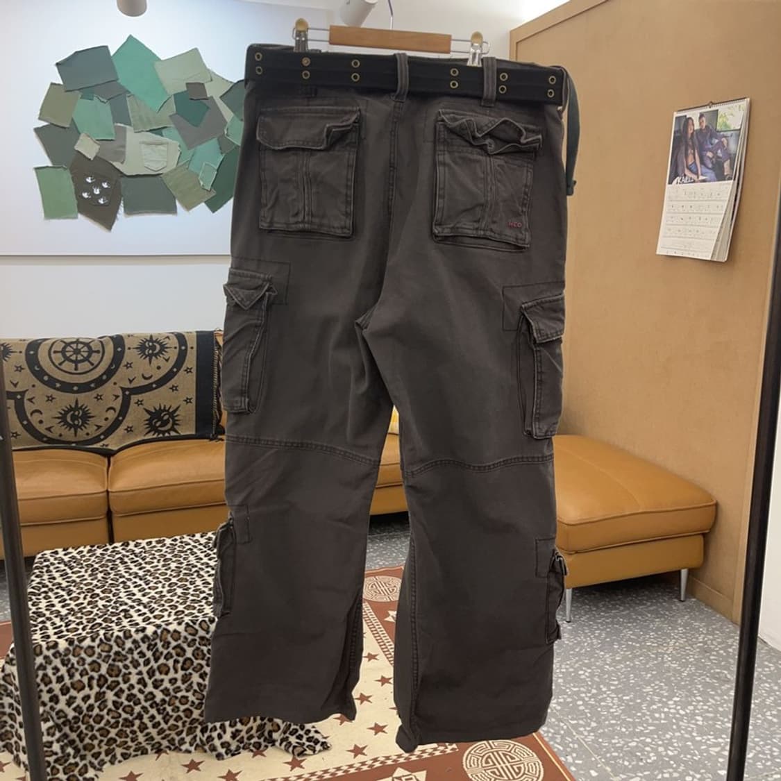 HCO 아메카지 스트릿 힙합 벨티드 카고팬츠 36인치 C08995 상품이미지4