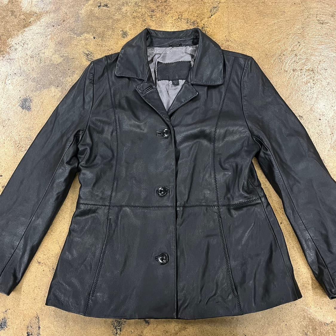 [정품/XL] 게스 블랙 가죽 자켓 코트 b12 상품이미지3