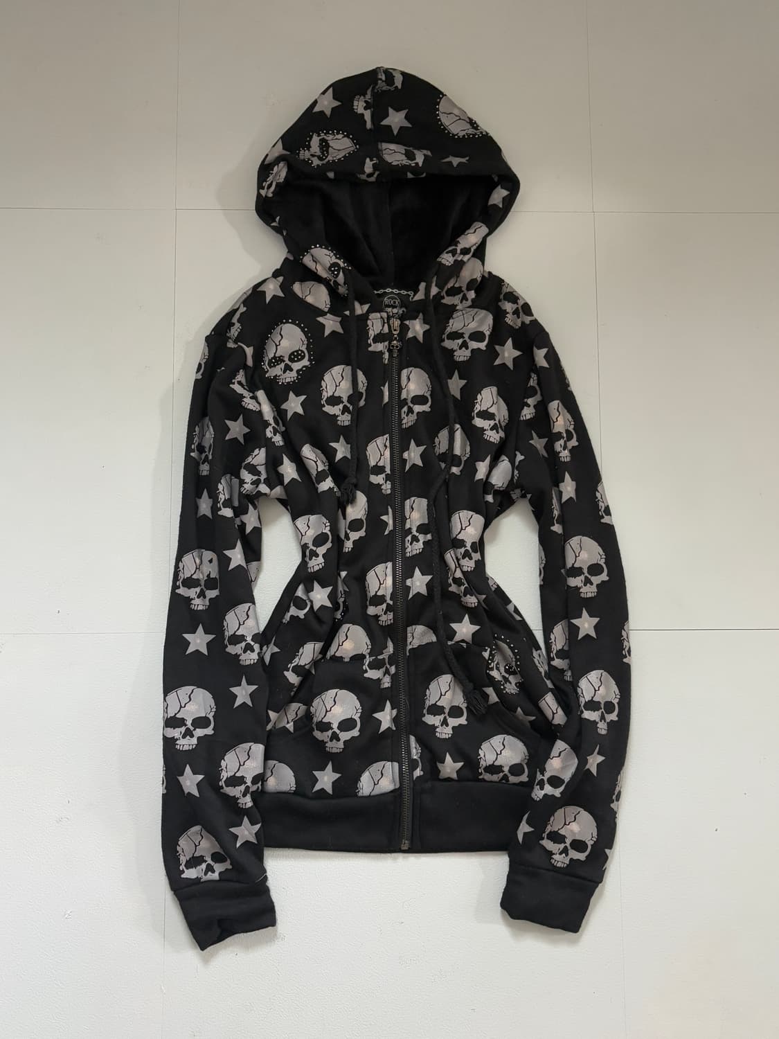 • Black Skull Hooded Zip-Up 상품이미지1