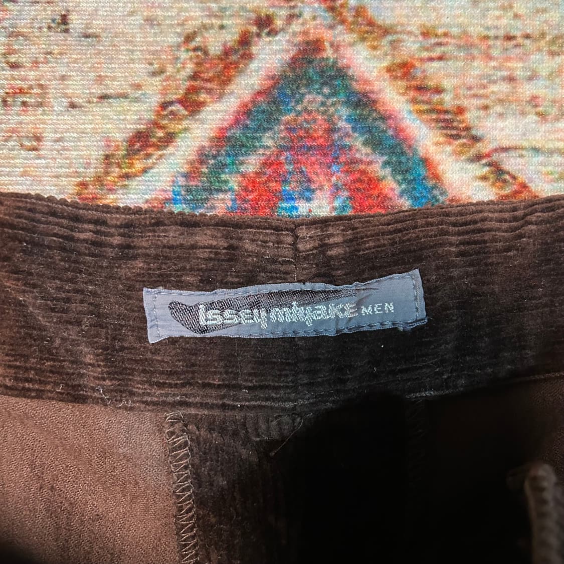 [33] 80s 이세이미야케 MEN 투턱 테이퍼드 브라운 코듀로이 팬츠 상품이미지7