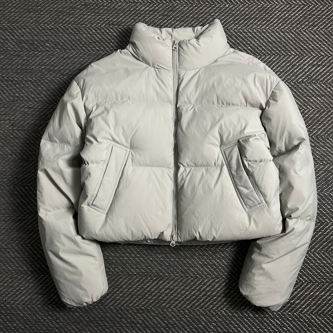 코드그라피 우먼스 덕 다운 푸퍼 크롭 패딩 그레이 y 4356 상품이미지2